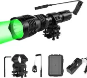 Green Light Tactical Flashlight 350 Lumens 250 Yards Range Hunting Kit