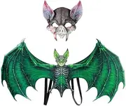 1 Bat Wings Suit Kid Mask Adult Gifts Dragon Wings Carnival Wings Bat Costume Biker Wings Cosplay Costume Halloween Gifts Dreses Vampire Child Prom Pu Foam and Non-Woven Fabric/852