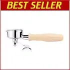 54mm Double Spouts Portafilter with Natural Maple Handle - Espresso Perfected