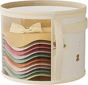 [Generic] Hat Organizer Box - Hat Organizer Storage Box | Portable Foldable Dustproof Protective Transparent Carrier For Traveling Suitcase Dorm Closet Church Photo Studio