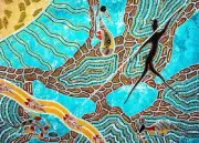 QPuzzles 1000 Piece Jigsaw Puzzle - Indigenous Art - Full Moon