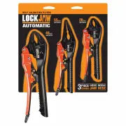 Lockjaw L2930001 - Locking Plier Set 3 Piece 175/250mm Curved / 200mm Needle