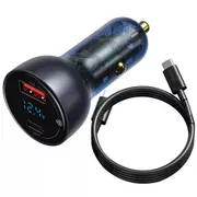 Baseus 65W Car Charger PD QC4.0 FAST Charge USB Type C Cigarette Lighter Adapter