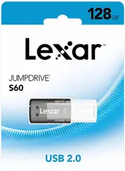 Lexar S60 128GB JumpDrive USB 2.0 Flash Drive provides stylish, high-capacity portable storage, allowing you to easily transfer, store, and share fil LJDS060128G-BNBNG