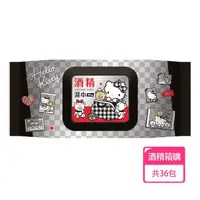 在飛比找momo購物網優惠-【SANRIO 三麗鷗】Hello Kitty 酒精加蓋濕紙