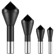 4Pcs Countersink Drill Bits Deburring Tool 90° Fast Chip Removal Bits for Wood