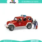 Licensed Toy Set Jeep Wrangler Rubicon Fire Department With Fireman Scale 1:16