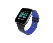 A6 Big Color Screen Smart Watch Blood Pressure Removable Strap Wristband - BLUE