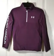 NWT BOYS YOUTH UNDER ARMOUR PURPLE 1/4 ZIP PHENOM WARMTH LOOSE COLDGEAR SZ M, L