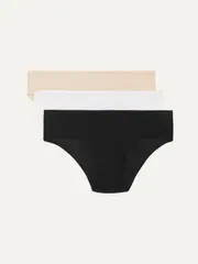 [Skin] Skin - + Net Sustain Set Of Three Organic Pima Cotton-jersey Briefs - Black - small small Black