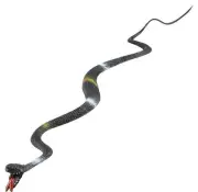 1 BLACK HUGE RUBBER SNAKE 24" REALISTIC FAKE SNAKES HISSING TONGUE, GAG GIFT