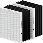 PureSphere 2 Pack AP-1512HH Air Purifier Replacement Filter Compatible with Coway Airmega AP-1512HH, AP-1512HH(W), 200M Air Purifiers, 2 HEPA and 8 Fiber charcoal Filters, Compared to Part #3304899