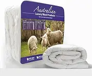 350GSM Washable Australian Wool Quilt Doona Duvet Blanket Summer Weight (Queen)