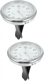 ULTECHNOVO 2 Sets Car Luminous Clock Analog Clock for Car Dash Chain for Pocket Watch Clocks Small Car Clock Clip on Clock Car Night Light Clock Car Dashboard Clock Car Dash Clock White Glass