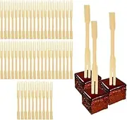 50 Mini Bamboo Cocktail Forks, Wooden Canape Sticks, Picks for Parties, Cupcakes, Fruit Skewers, Barbeque Sticks - 15cm, 25cm, 30cm
