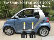 LED For Smart FORTWO 2005-2007 Headlight Kit H1 6000K White CREE Bulbs HIGH Beam (for: Smart)