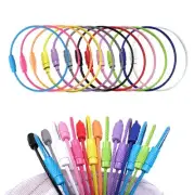 12 Pack Metal Luggage Tag Loops Holder Women 6" Wire Keychain Cable Key Chain...