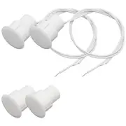 2PCS Recessed Wired Security Window Door Contact Sensor, Normally Closed NC, ...