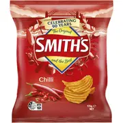 Smiths Crinkle Cut Hot Chilli Spicy Chips Snacks Pack 170g