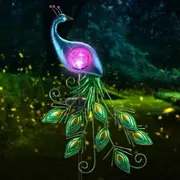 Solar Garden Lights Garden Metal Peacock Decor Solar Garden Lights Solar Stake Lights