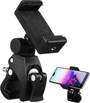 DRESSOOS 1 Set Adjustable Phone Mount Mic Stand Clip Clamp Versatile Holder for Musicians Podcasters and Vloggers Compatible with Mic Stands and Bike Handlebars