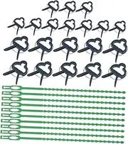 90pcs Orchid Plant Fixing Clips Set Garden Clip Ties Plant Fixing Clamps for Greenhouse 30 Small 23cm Straps