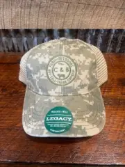 New C&B Farm + Outdoors Legacy Digital Camo Relaxed Twill Trucker Hat Round Logo