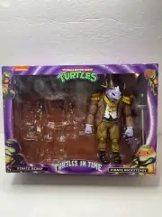 TMNT Turtles In Time Pirate Rocksteady NO Bebop Neca