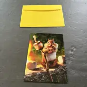 Chipmunk Roasts Marshmallow Funny Birthday Card - Greeting Card by Avanti Press