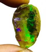 42.85 Cts Natural Ethiopian Opal Rough 27x16mm Huge Untreated Loose Gemstone