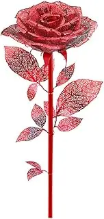 Piececool 3D Metal Model Kits - Red Rose - DIY 3D Metal Puzzle for Adults - 3D Model Building Kit for Hobbyists - Great Gift idea