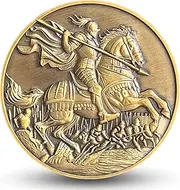 Courage and Strength Christian Challenge Coin with Joshua 1:9 Inscription Bible Verses Pocket Token