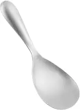 SOLUSTRE 1Pc Large Stainless Steel Rice Spoon Practical Scoop for Rice Polished Silver Serving Spoon Ergonomic Handle for Easy Use for Rice Cookers and Serving Dishes