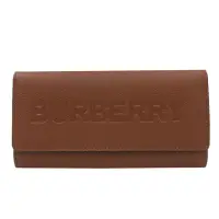 在飛比找momo購物網優惠-【BURBERRY 巴寶莉】經典LOGO壓印牛皮12卡壓釦式