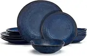 Pfaltzgraff Racheal 12 Piece Dinnerware Set, Service for 4, Blue