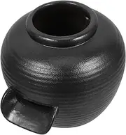 COOPHYA Fountain Flowing Water Clay Pot Mini Ornaments Indoor Waterfall Decoration Outdoor Ornaments Fish Tank Water Circulation Jar Circulating Fountain Decor Fountain Jar Black Ceramics