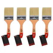4x Jasart Elevate Red Hog Art Painting Flat Nylon Mix Brush 3"/75mm WHT Bristle