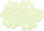 uxcell Fishing Beads Glow Hard Plastic Fishing Bait Eggs Lure Rigs Accessories, 8 mm Fit for Saltwater Freshwater - Round (500 Pack, Natural Color)