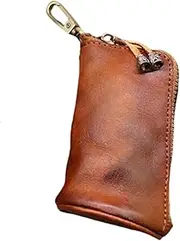 [Whyzsjnclg] Leather Pouch, Leather Coin Purse Waterproof Retro Leather Pouch Moisture-Proof Coin Purse Portable Key Pouch for Men