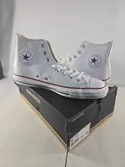 CONVERSE Chuck Taylor All Star Leather HIGH TOP White 132169C men 9.5 women 11.5