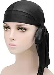 [AIMALL] Velvet Durag Silky Hat Cap Men Women Premium Designer Doo Rag Wave Silk Headwear-Silky Wave Cap with Premium Comfort