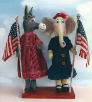 Cloth Folk Art Doll Pattern "Let’s Vote” BY Susan Barmore