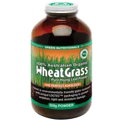 Green Nutritionals Australian 100% Organic Wheatgrass 200g powder GMO Free