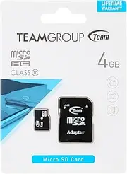 Team Group 4 GB C10 Micro-SD Flash Memory Card, TUSDH4GCL1003