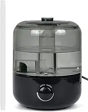 Reptile Humidifiers Fogger Mister for Reptile Tank, 2.5L Top-Fill Terrarium Humidifier with Hose for Snakes, Tortoises, Chameleons and Ball Python, White Hose, Black Base, Translucent Black Tank