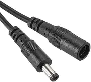 uxcell 2PCS 3.28ft Black DC Power Extension Cable 5.5mm x 2.1mm Power Adapter Cable 12V Female to Male for IP Camera, CCTV, LED, Monitors, More