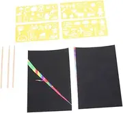 1 Set DIY Scratch Drawing Set for Scratch Papers Creative Painting Molds for Fun Art Projects Safe Easy to Use
