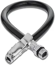 Bewudy 14'' Tire Inflator Extension Hose, Tyre Pump Clip-On Air Chuck Adapter for Quick-Inflation Lock, High-Pressure Tube Quick Connect for Car, Motorcycle, Bicycle Maintenance Accessories