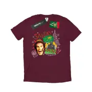 Elf Mens North Pole T-Shirt (Burgundy) - BI23766