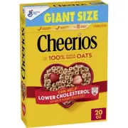 Cheerios, Heart Healthy Gluten Free Breakfast Cereal, Giant Size, 20 oz